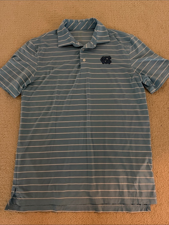 Southern Tide Other - North Carolina Light Blue Striped Men's Polo Shirt Size Medium